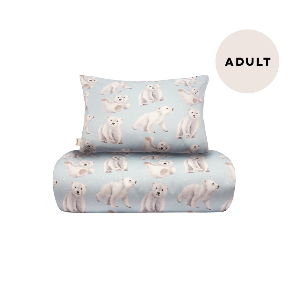 Polar Bears -Pussilakanasetti Adult Icy Blue
