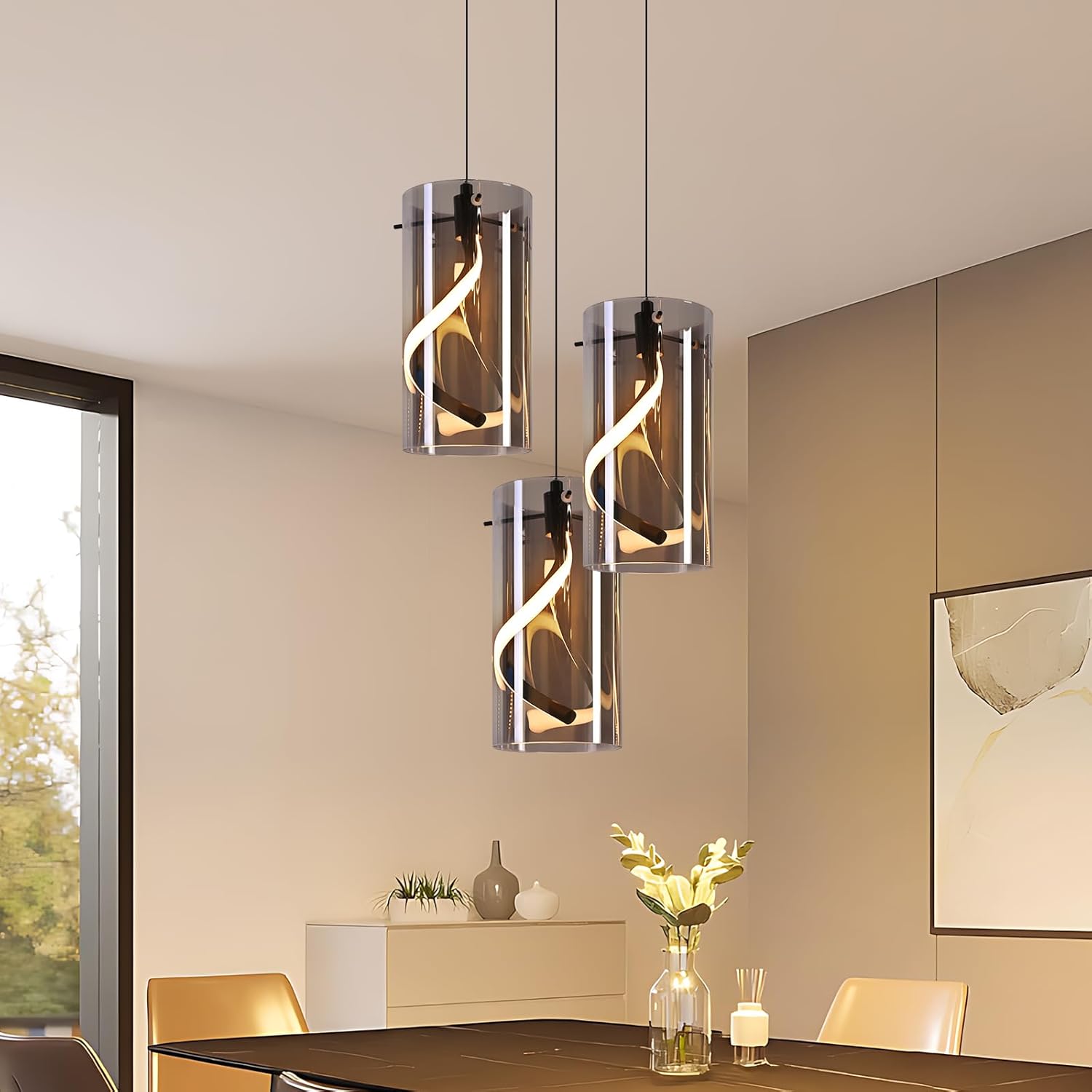 ZMH LED-riippuvalaisin 3 valoa 23 W 150 cm
