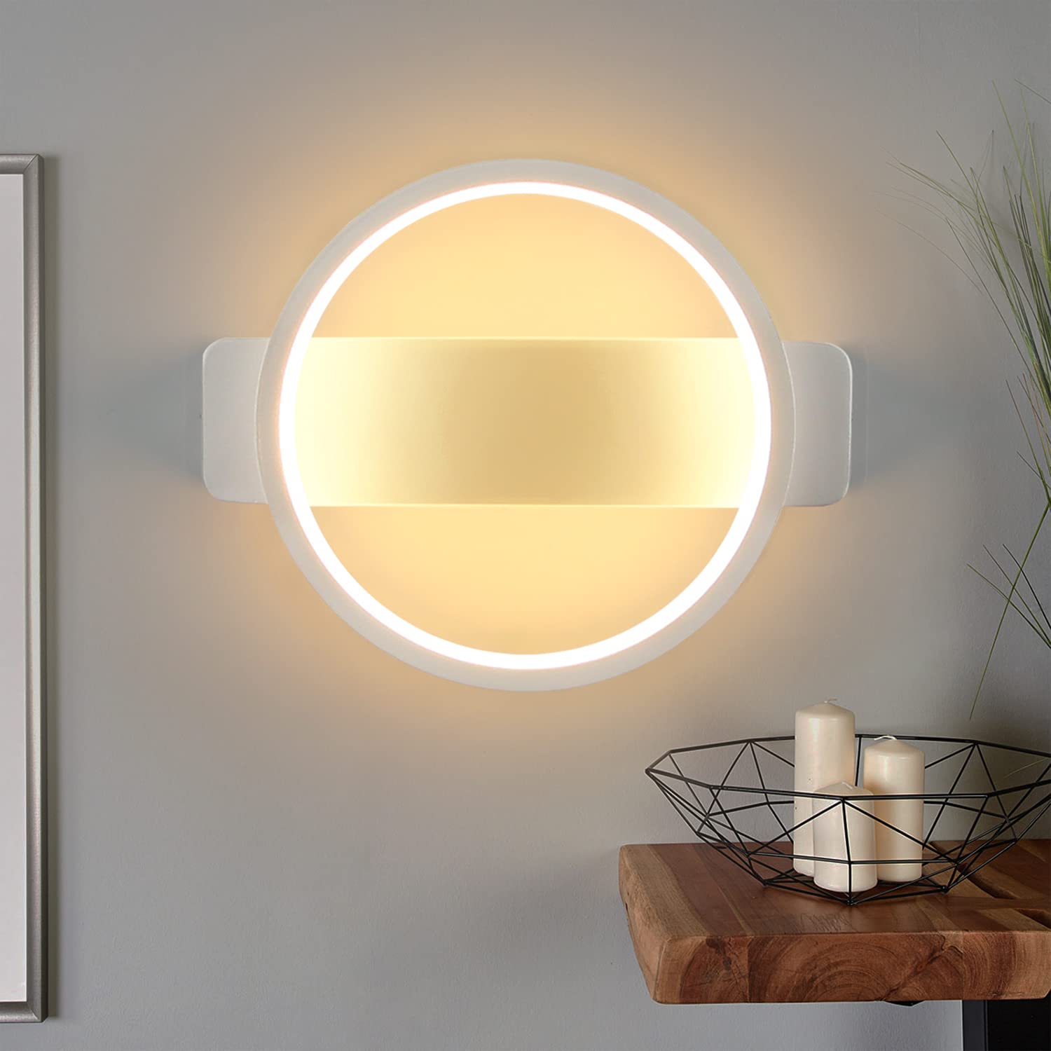 ZMH Moderni musta LED-seinävalaisin